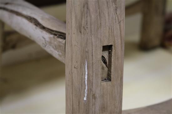 A rustic stool W.47cm